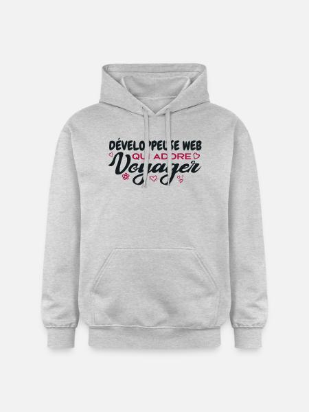 Web developer, globetrotter, travel enthusiast - Gildan Unisex Softstyle® Midweight Hoodie - light heather grey
