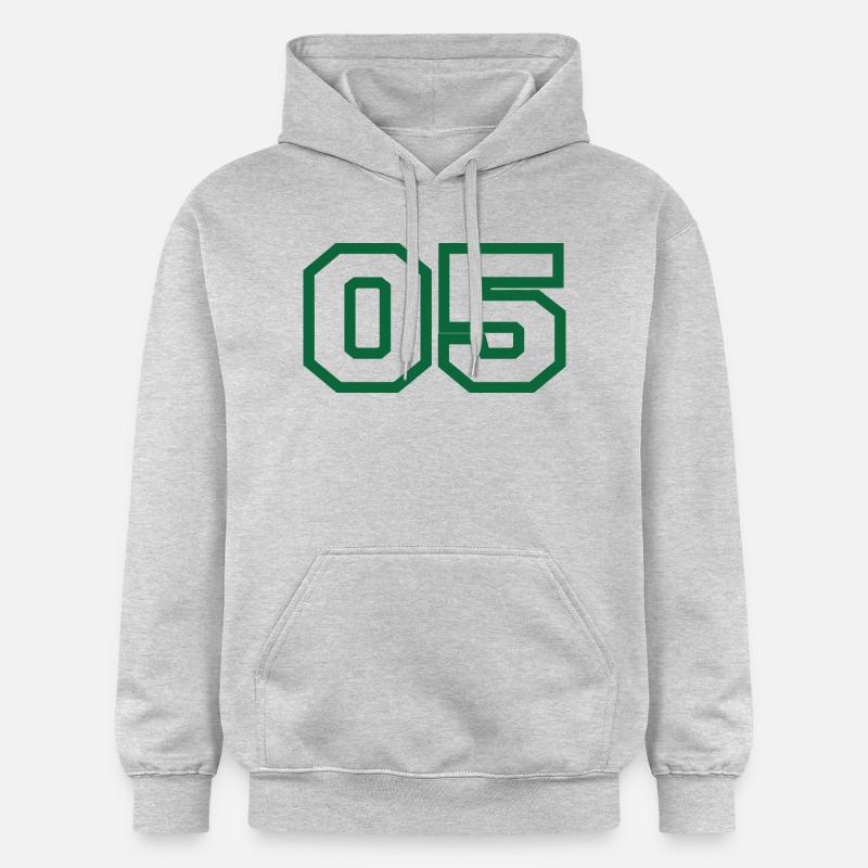 Numéro 5 sport vert - Sweat à capuche Softstyle® Gildan Unisexe - gris clair chiné