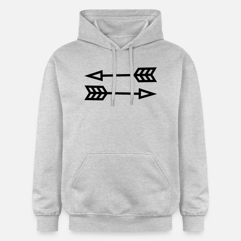Flèches - Sweat à capuche Softstyle® Gildan Unisexe - gris clair chiné