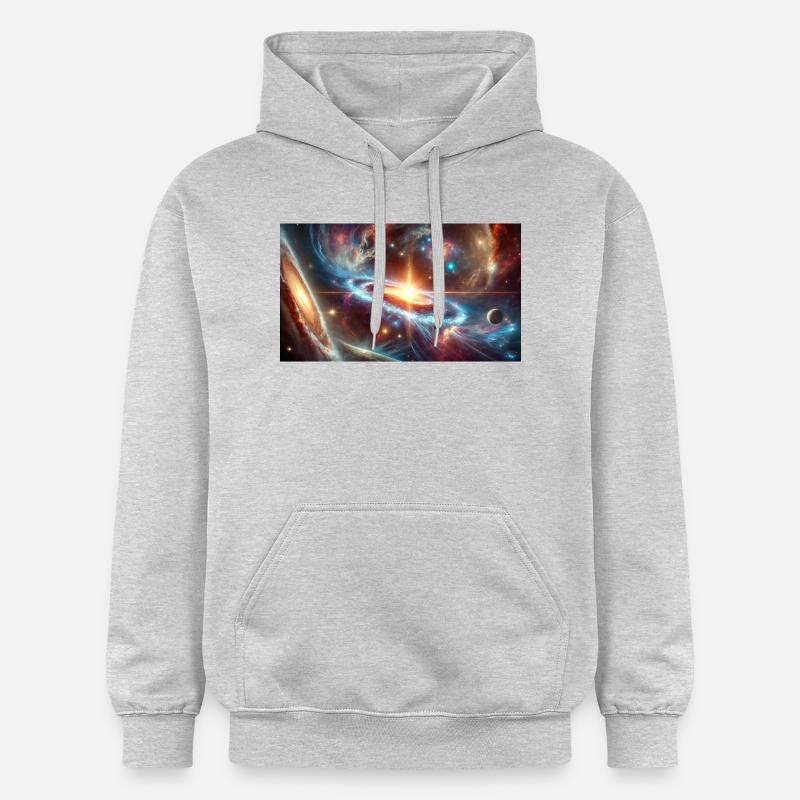 Quasar dans l’Univers - Sweat à capuche Softstyle® Gildan Unisexe - gris clair chiné