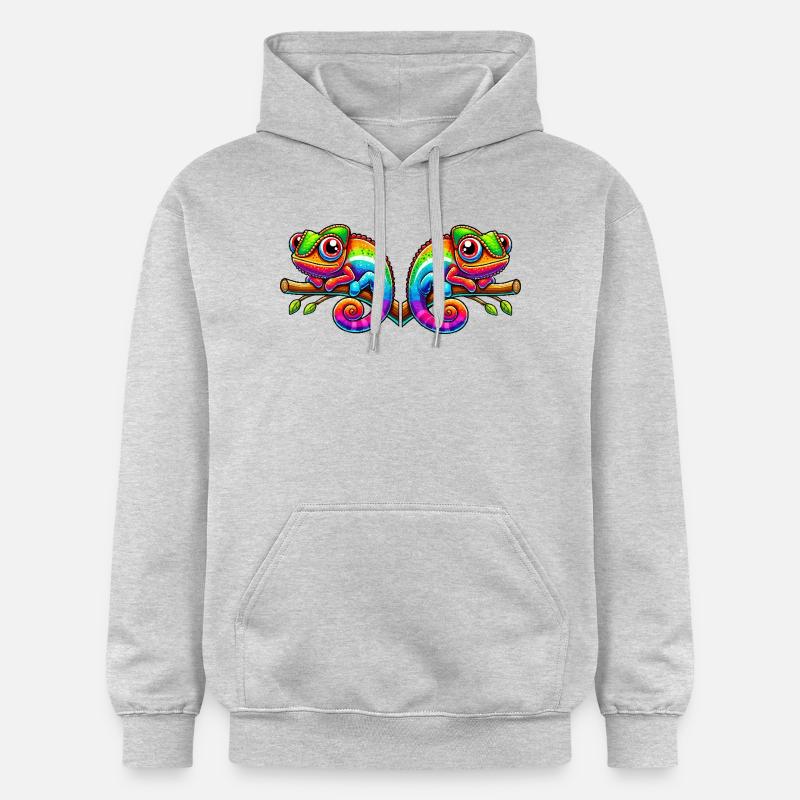 Bande dessinée Caméléon 2 - Sweat à capuche Softstyle® Gildan Unisexe - gris clair chiné