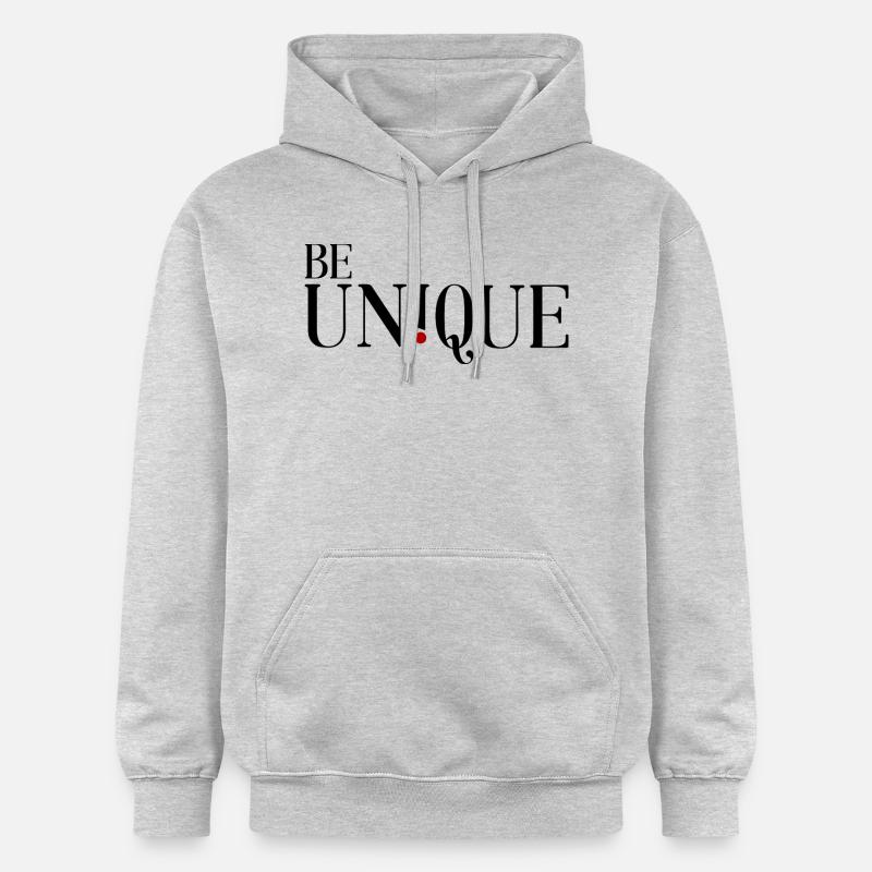Be unique - Sei einzigartig - Gildan Unisex Softstyle® Midweight Hoodie - Hellgrau meliert