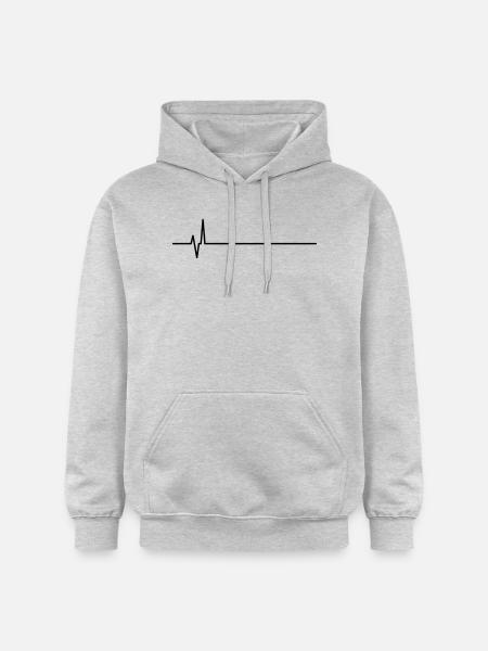 flatline - Gildan Unisex Softstyle® Midweight Hoodie - Hellgrau meliert