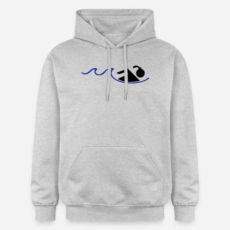 nageur - Sweat à capuche Softstyle® Gildan Unisexe - gris clair chiné