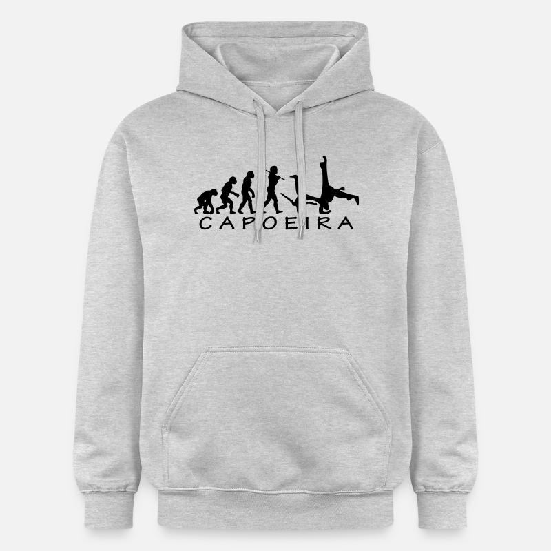 Capoeira Evolution - Sweat à capuche Softstyle® Gildan Unisexe - gris clair chiné