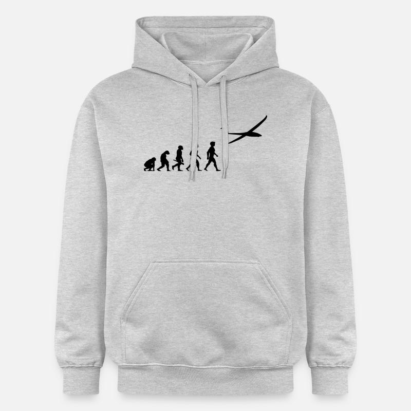 Planeur de planeur Evolution - Sweat à capuche Softstyle® Gildan Unisexe - gris clair chiné
