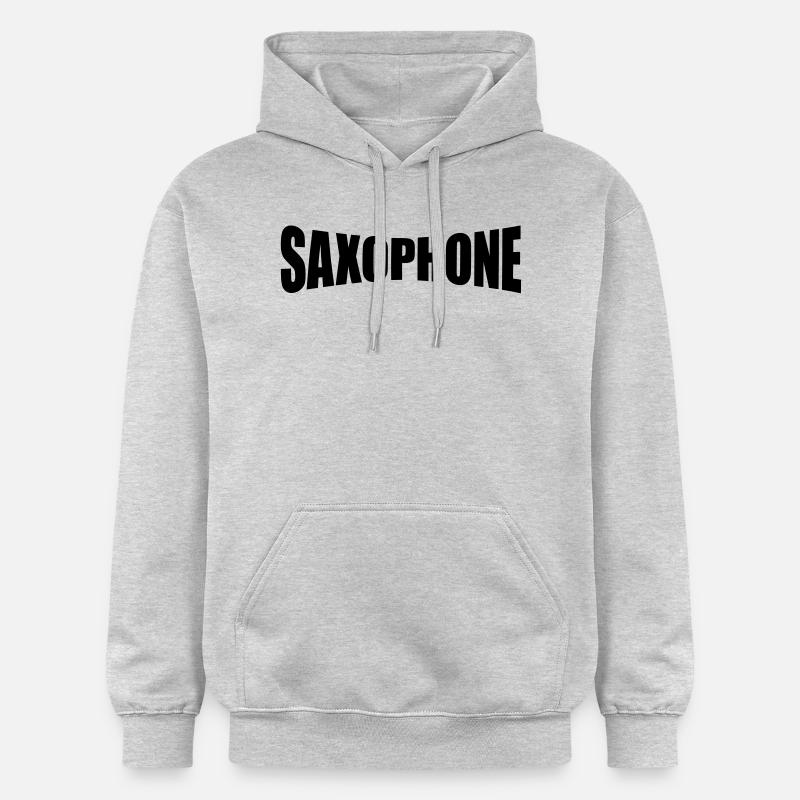 saxophone - Sweat à capuche Softstyle® Gildan Unisexe - gris clair chiné