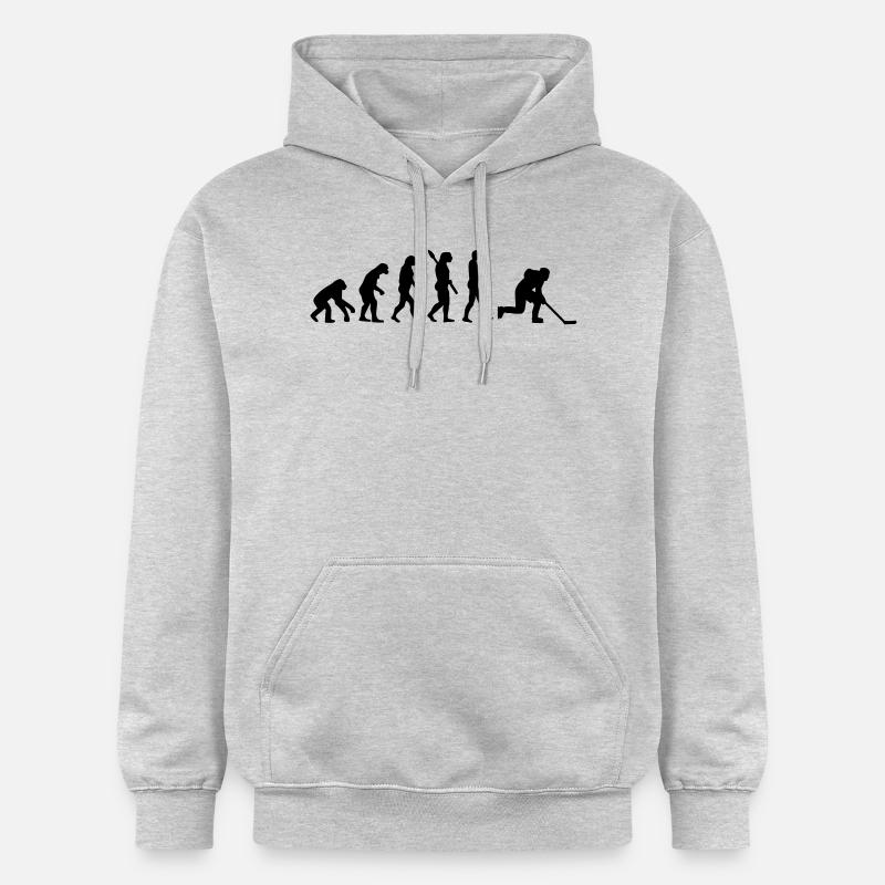 Évolution Hockey sur glace - Sweat à capuche Softstyle® Gildan Unisexe - gris clair chiné