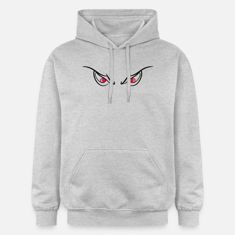 Yeux diable mal vue 2c - Sweat à capuche Softstyle® Gildan Unisexe - gris clair chiné