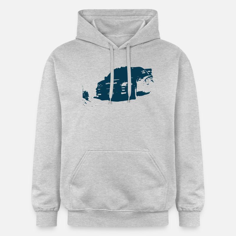 Rallye raid - Auto (B2) - Sweat à capuche Softstyle® Gildan Unisexe - gris clair chiné
