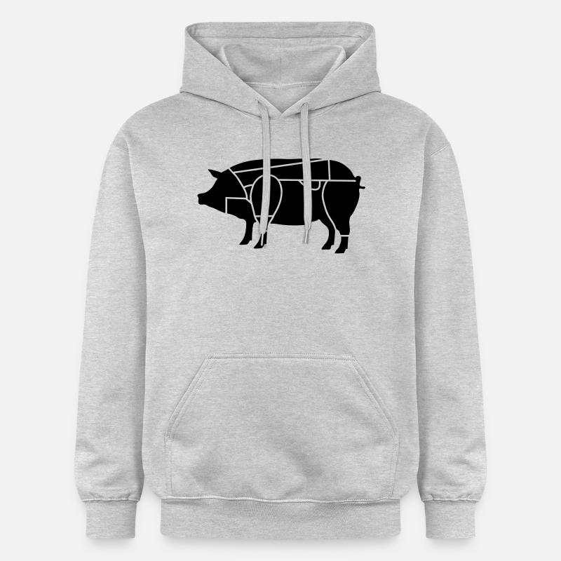 boucher ou de charcutier_b1 - Sweat à capuche Softstyle® Gildan Unisexe - gris clair chiné