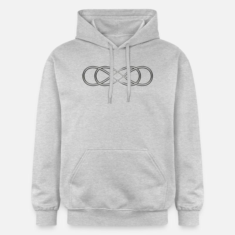 Double lemniscate - Argent - Sweat à capuche Softstyle® Gildan Unisexe - gris clair chiné