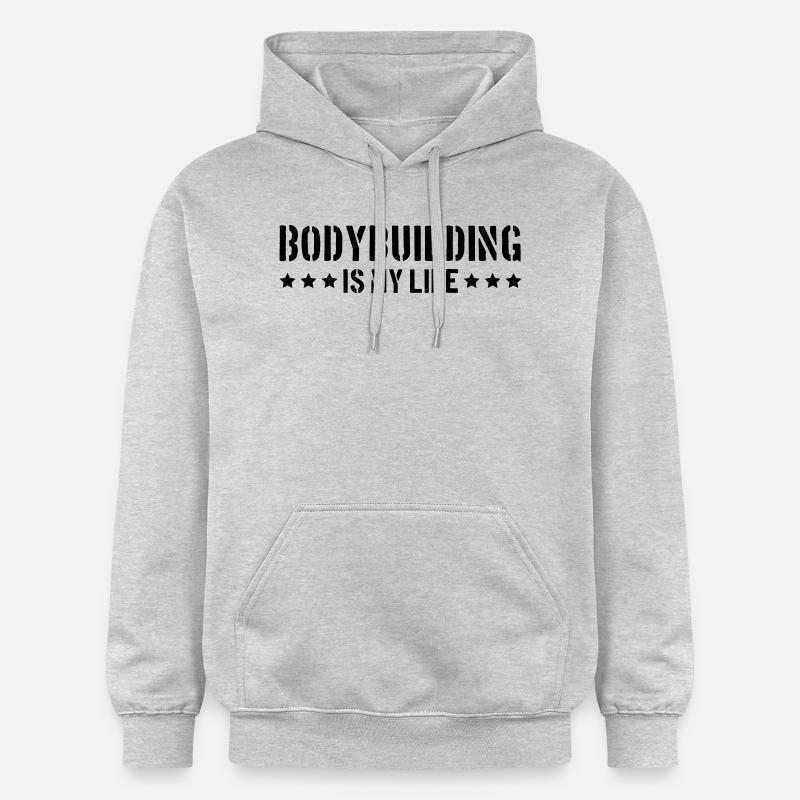 Bodybuilding Is My Life - Sweat à capuche Softstyle® Gildan Unisexe - gris clair chiné