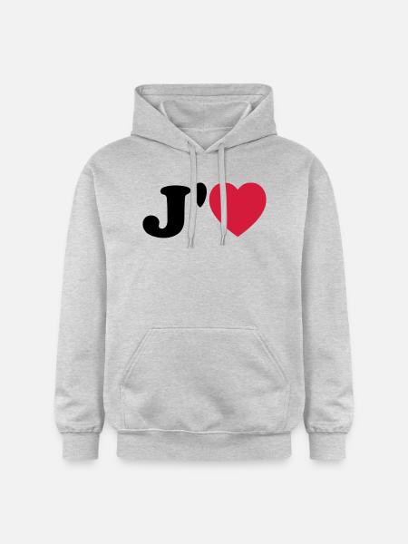 j aime - Gildan Unisex Softstyle® Midweight Hoodie - Hellgrau meliert