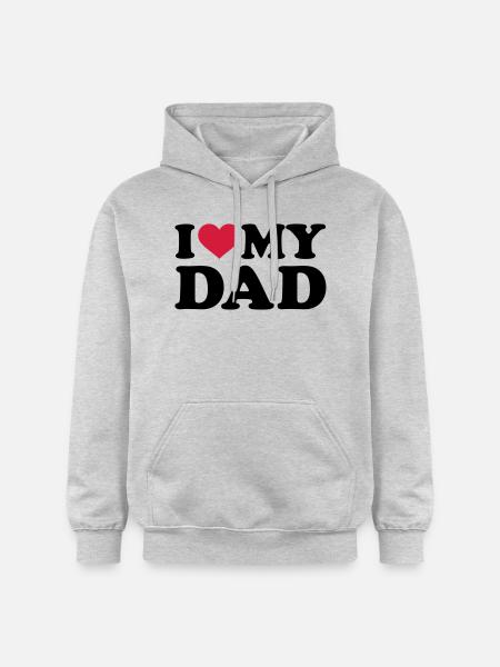 I love my Dad - Sweat à capuche Softstyle® Gildan Unisexe - gris clair chiné