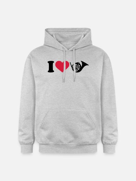Waldhorn - Gildan Unisex Softstyle® Midweight Hoodie - Hellgrau meliert