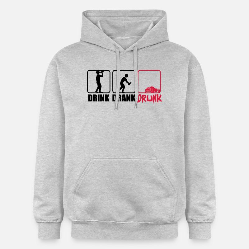 Evolution Hangover Drink Drank Drunk - Gildan Unisex Softstyle® Midweight Hoodie - Hellgrau meliert