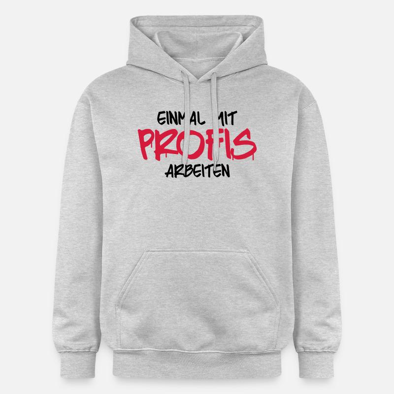 einmal mit profis arbebiten - Gildan Unisex Softstyle® Midweight Hoodie - Hellgrau meliert