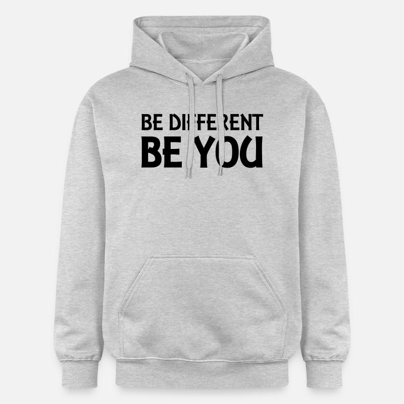 Be different - be you - Sweat à capuche Softstyle® Gildan Unisexe - gris clair chiné