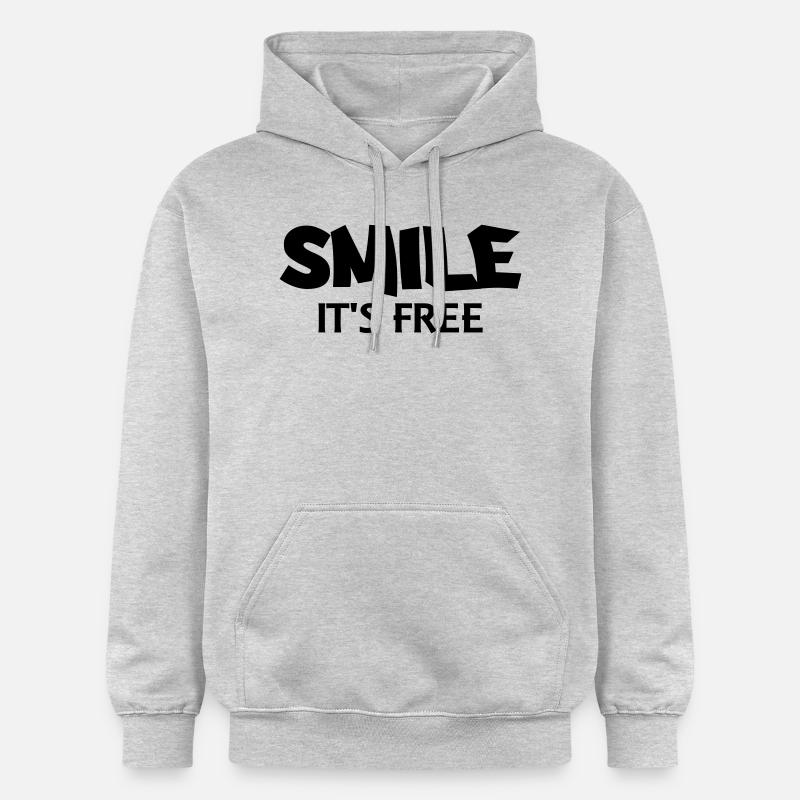 Smile - It's free - Sweat à capuche Softstyle® Gildan Unisexe - gris clair chiné