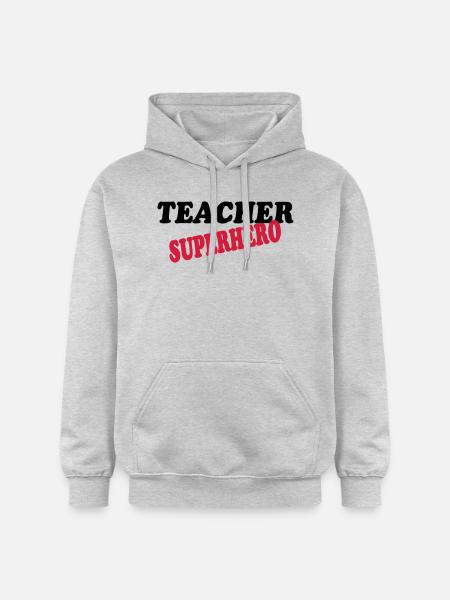 Teacher superhero - Gildan Unisex Softstyle® Midweight Hoodie - Hellgrau meliert