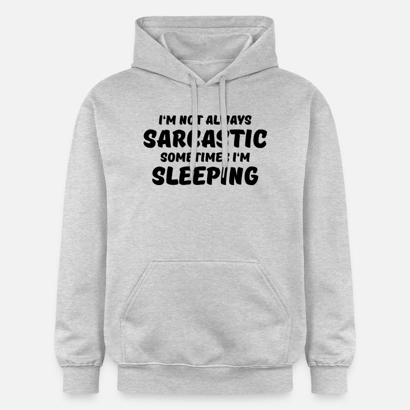 I'm not always sarcastic - Gildan Unisex Softstyle® Midweight Hoodie - Hellgrau meliert