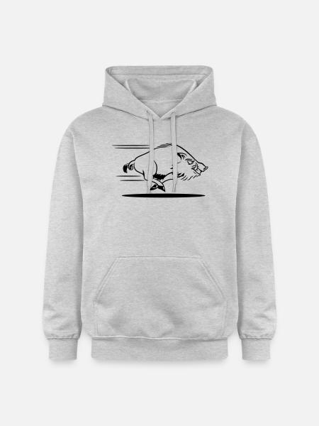 Wild boar dangerous race - Gildan Unisex Softstyle® Midweight Hoodie - light heather grey