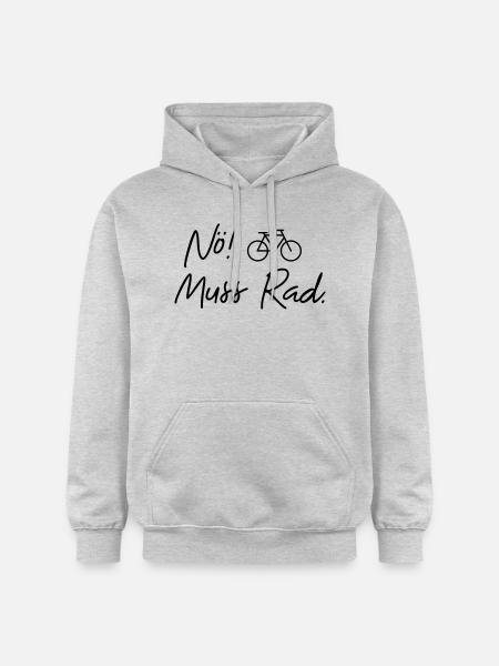 nö muss rad - Gildan Unisex Softstyle® Midweight Hoodie - Hellgrau meliert