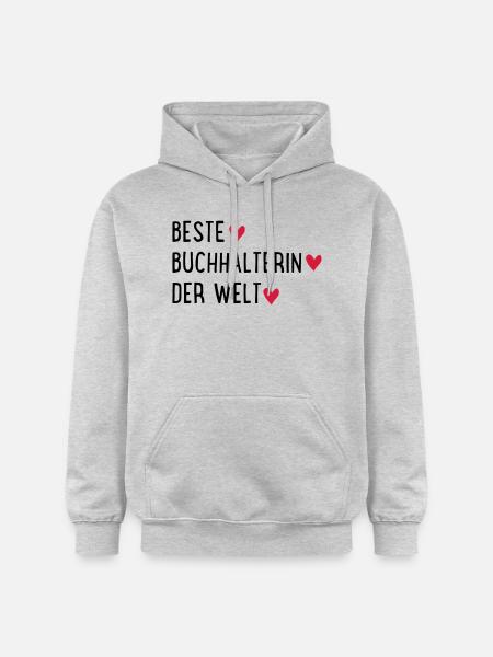 Buchhalterin - Gildan Unisex Softstyle® Midweight Hoodie - Hellgrau meliert