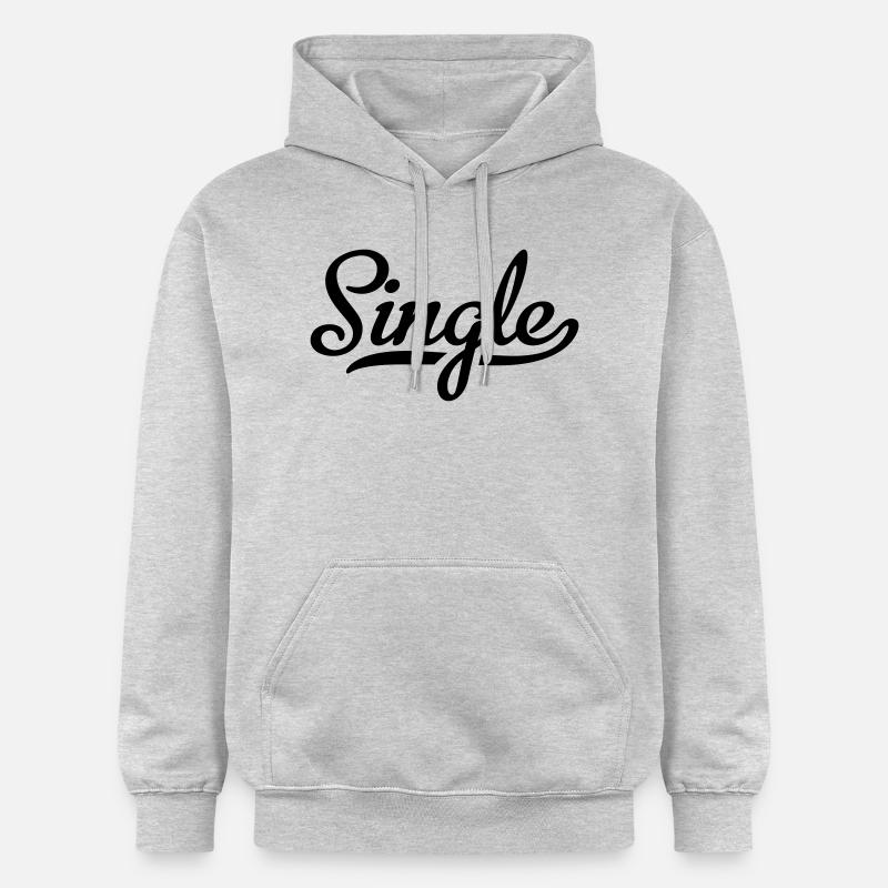 Célibataire - Sweat à capuche Softstyle® Gildan Unisexe - gris clair chiné