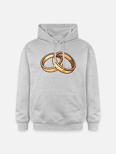 Wedding Rings Wedding - Gildan Unisex Softstyle® Midweight Hoodie - light heather grey