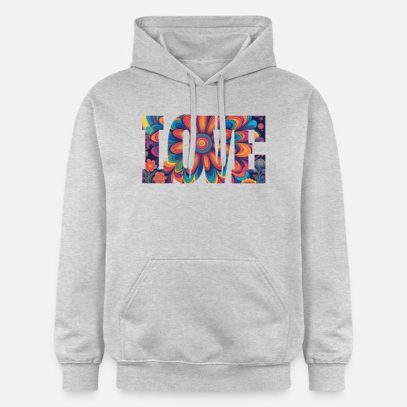 Amour - Sweat à capuche Softstyle® Gildan Unisexe - gris clair chiné