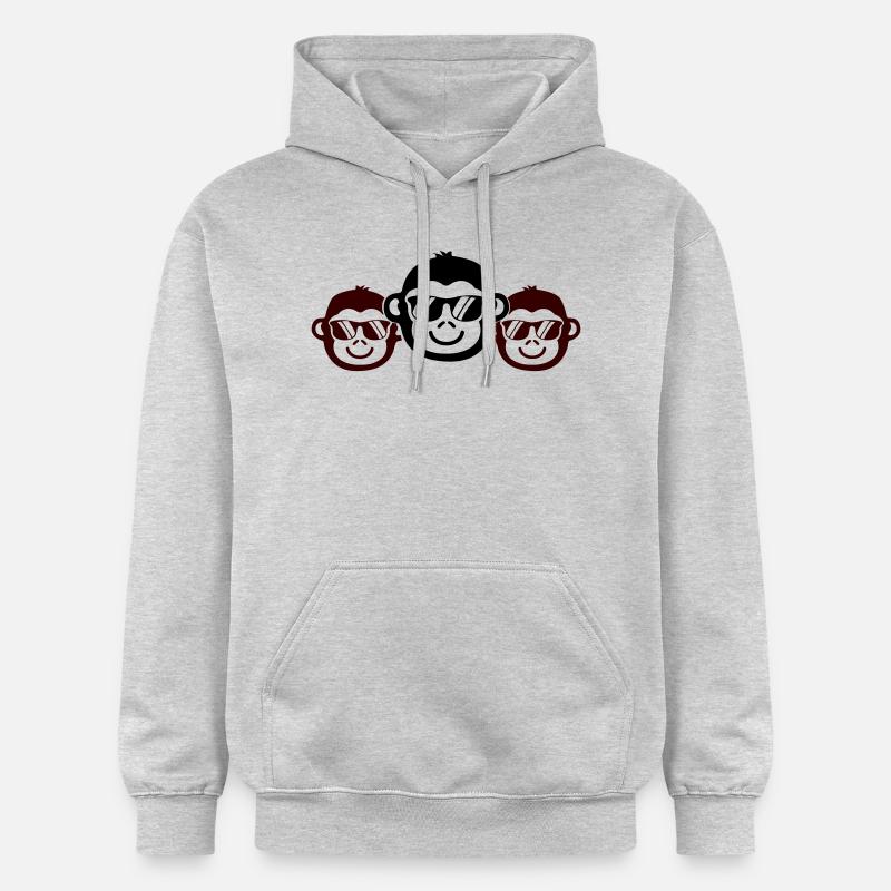 Singes Cool - Sweat à capuche Softstyle® Gildan Unisexe - gris clair chiné