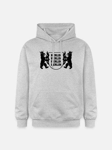 berlin wappen 1 - Gildan Unisex Softstyle® Midweight Hoodie - Hellgrau meliert