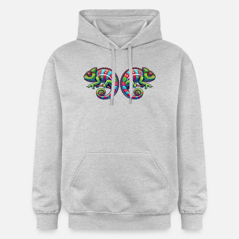 Caméléon - Sweat à capuche Softstyle® Gildan Unisexe - gris clair chiné