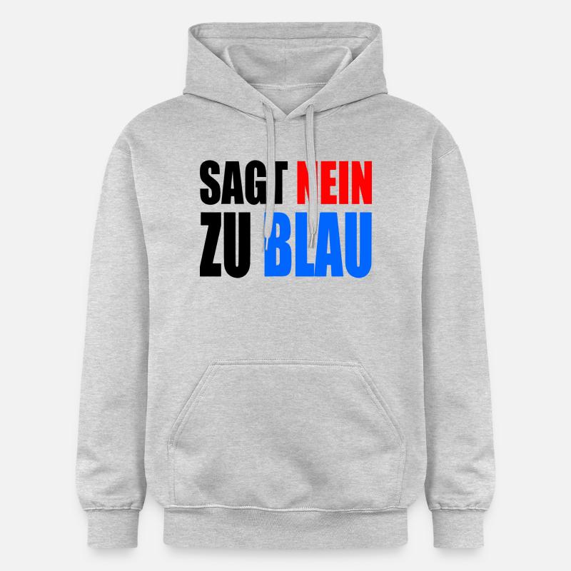 Dites non au bleu - AfD - Sweat à capuche Softstyle® Gildan Unisexe - gris clair chiné