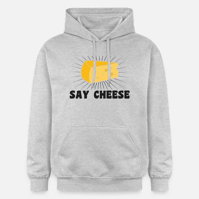 Dites fromage - Sweat à capuche Softstyle® Gildan Unisexe - gris clair chiné