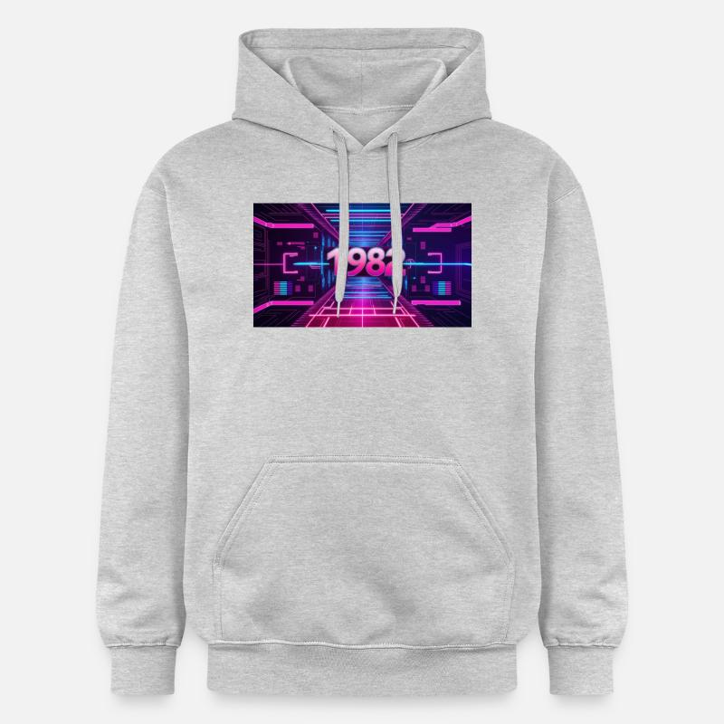 FRÉQUENCES CHARGÉES 1982 - Sweat à capuche Softstyle® Gildan Unisexe - gris clair chiné