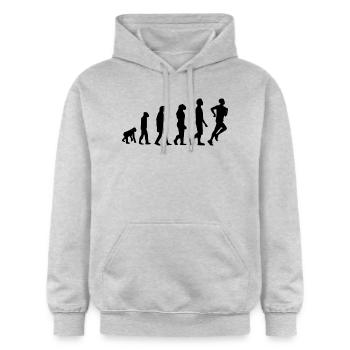 Evolution Joggen / Jogger - Gildan Unisex Softstyle® Midweight Hoodie - Hellgrau meliert - Vorne - Liana (172cm) & Jaron (178cm)