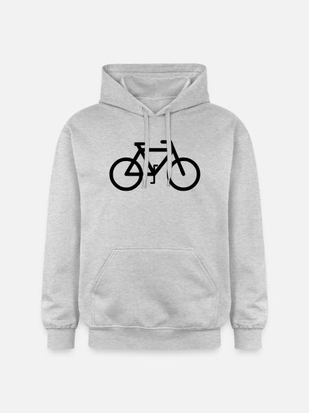 Fahrrad - Gildan Unisex Softstyle® Midweight Hoodie - Hellgrau meliert