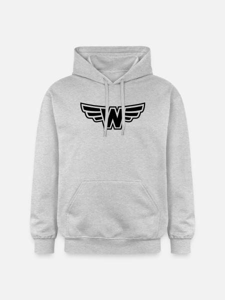 W - Wing - Gildan Unisex Softstyle® Midweight Hoodie - Hellgrau meliert
