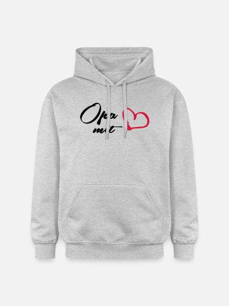 Opa - Gildan Unisex Softstyle® Midweight Hoodie - Hellgrau meliert