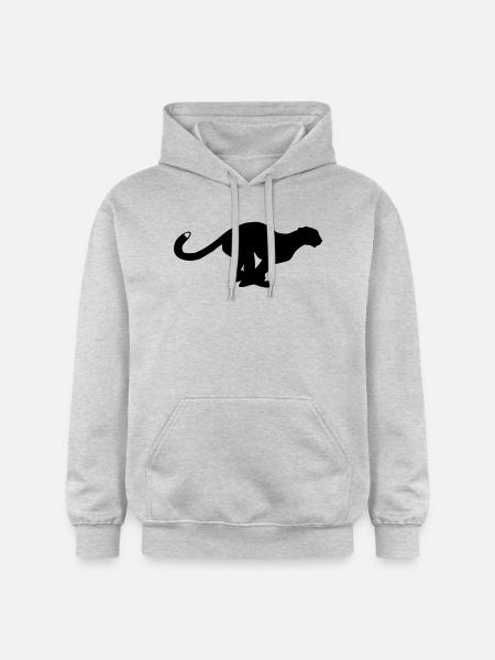Panthère - Sweat à capuche Softstyle® Gildan Unisexe - gris clair chiné
