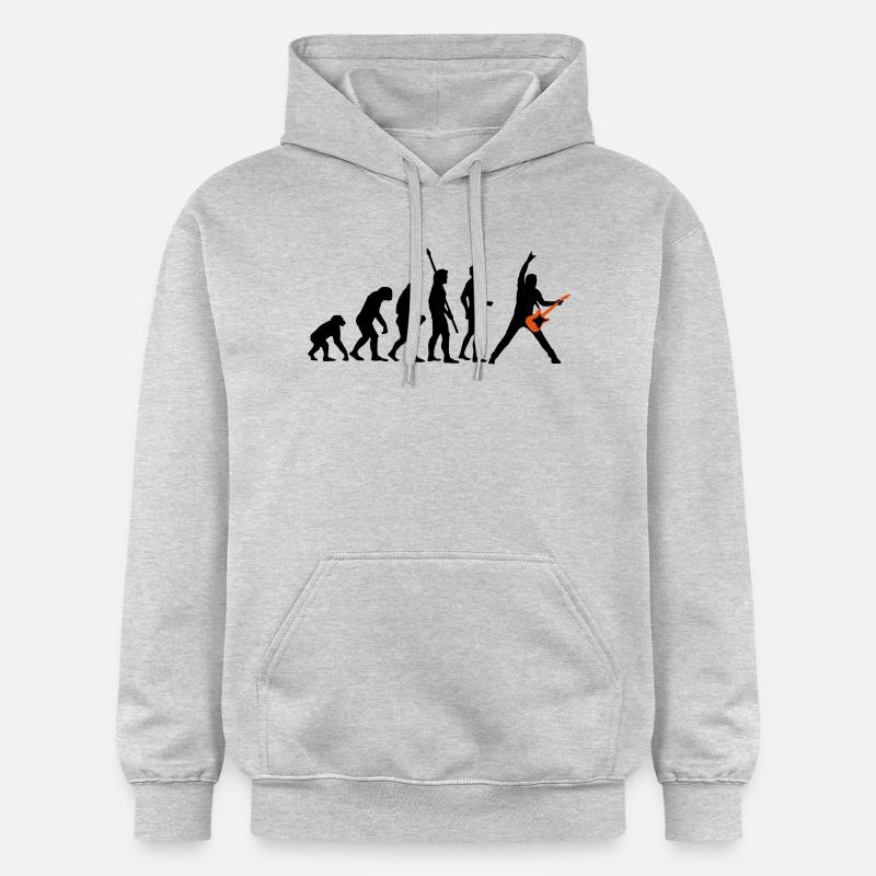 evolution_guitar_a - Sweat à capuche Softstyle® Gildan Unisexe - gris clair chiné