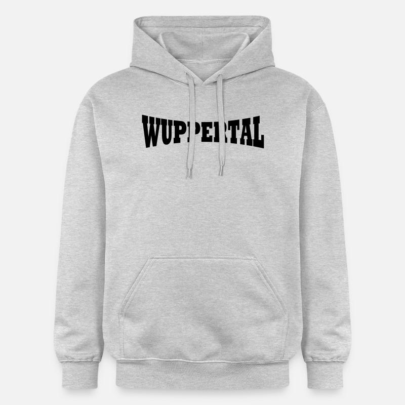 Wuppertal lettrage - Sweat à capuche Softstyle® Gildan Unisexe - gris clair chiné