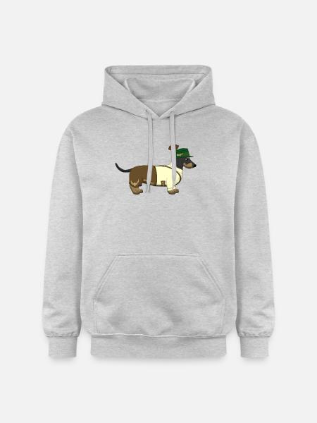 Teckel Bavière - Sweat à capuche Softstyle® Gildan Unisexe - gris clair chiné