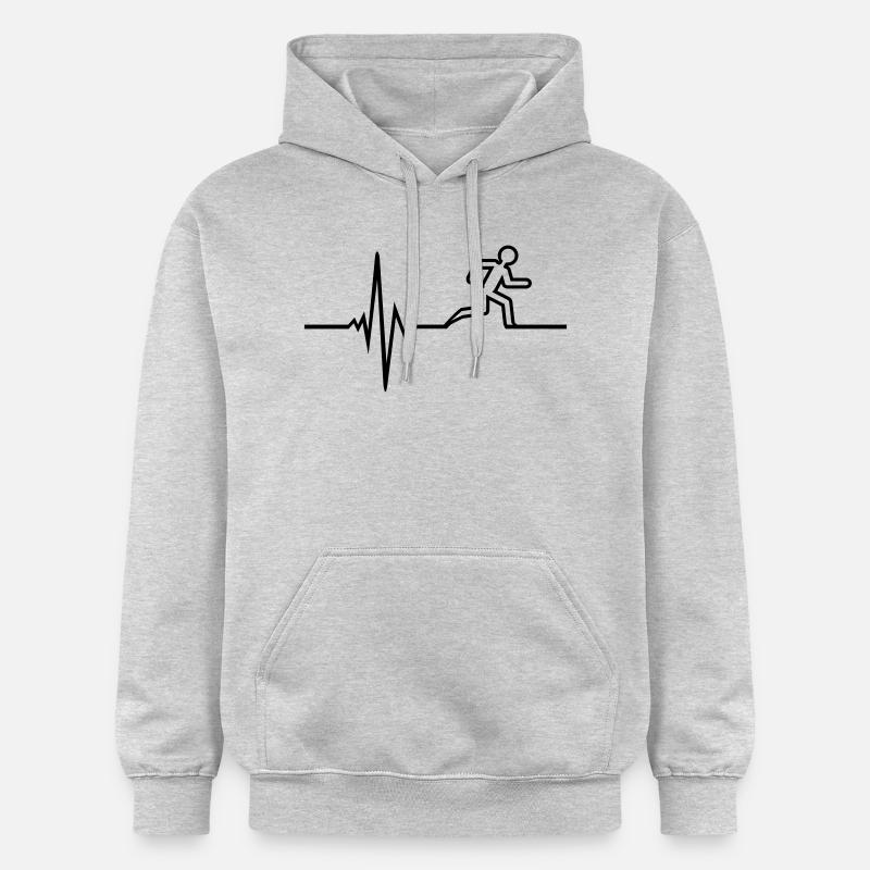 coureur - Sweat à capuche Softstyle® Gildan Unisexe - gris clair chiné