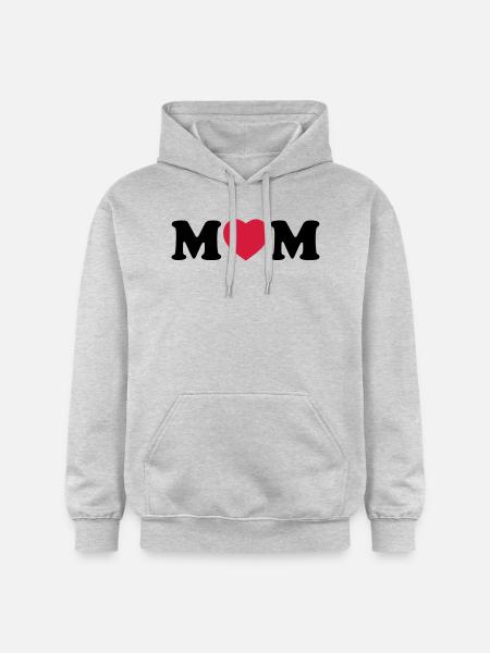 Mom heart - Gildan Unisex Softstyle® Midweight Hoodie - light heather grey
