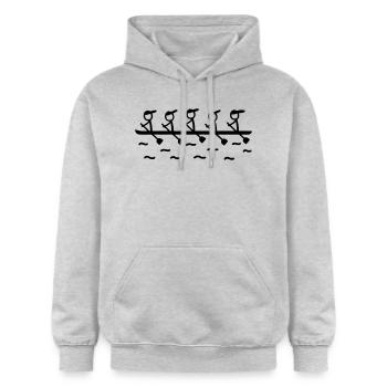 Rowing boat five - Gildan Unisex Softstyle® Midweight Hoodie - light heather grey - Front - Liana (172cm) & Jaron (178cm)
