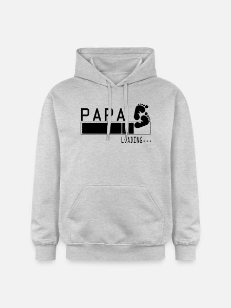 Papa - Gildan Unisex Softstyle® Midweight Hoodie - Hellgrau meliert
